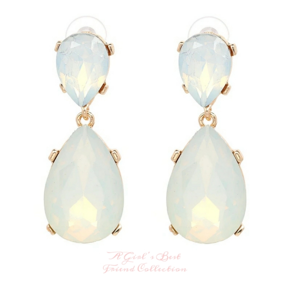 Translucent Teardrop Dangle Earrings